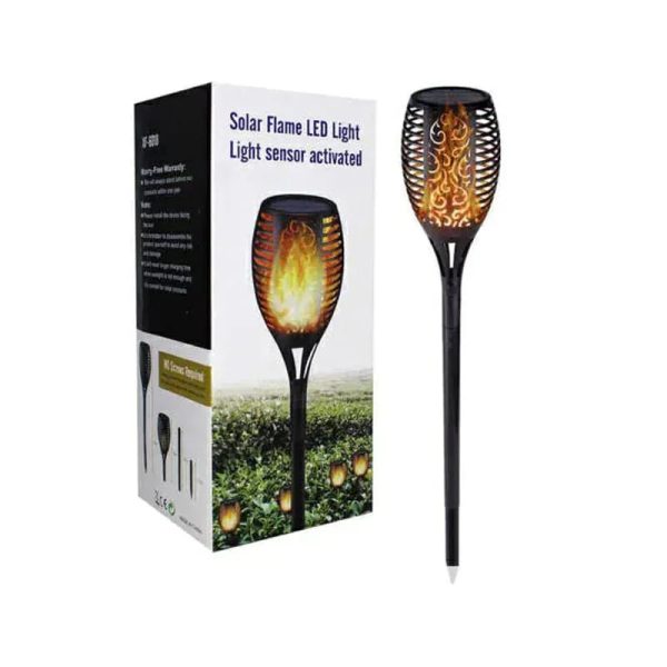 Solar Lights with Flickering Flames: Outdoor Garden Path Solar Light