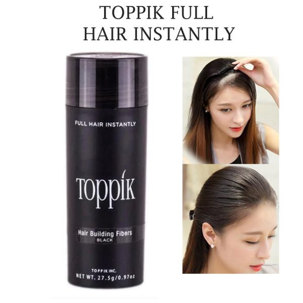 Toppik Pack of 3: Fiber 27.5gm, Hair Comb, Applicator - Black/Dark Brown