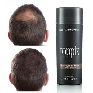 Toppik Pack of 3: Fiber 27.5gm, Hair Comb, Applicator - Black/Dark Brown