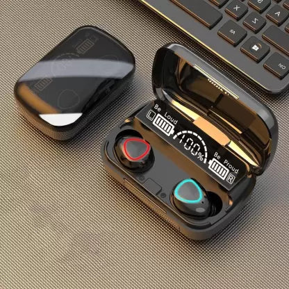 New M10 TWS Wireless Earbuds: Bluetooth 5.1, Wireless Charging Case