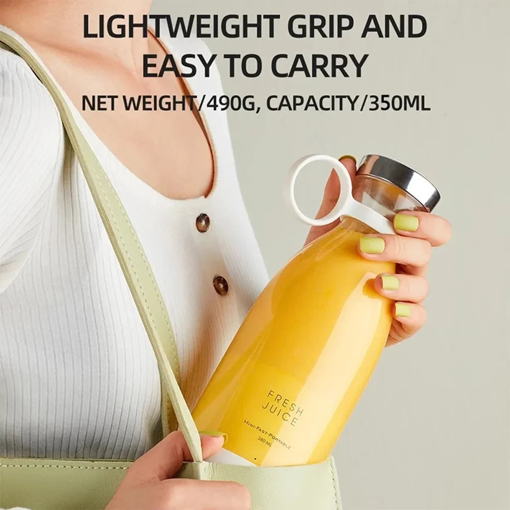 350ml Portable Electric Juicer: USB Rechargeable Smoothie Blender