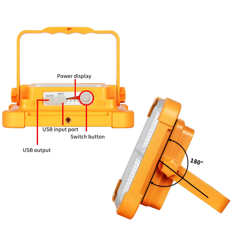 X8 Portable Solar LED Street Light: Rechargeable Off-Grid Lighting